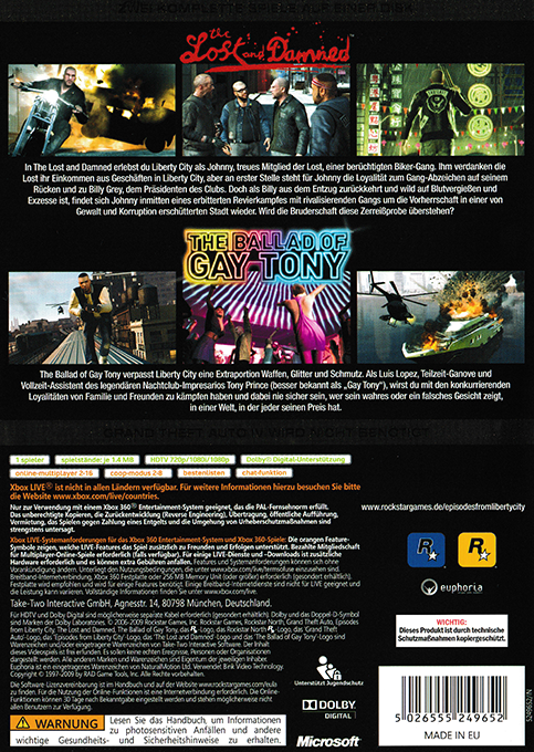 Grand Theft Auto : Episodes from Liberty City dos