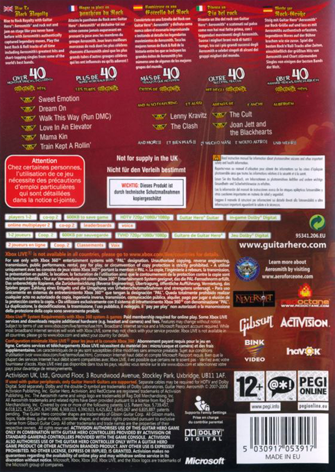 Guitar Hero : Aerosmith - Dos