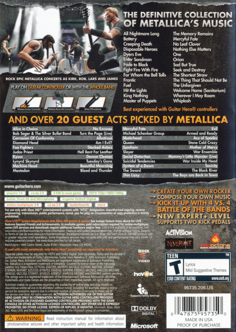 Guitar Hero : Metallica - Dos