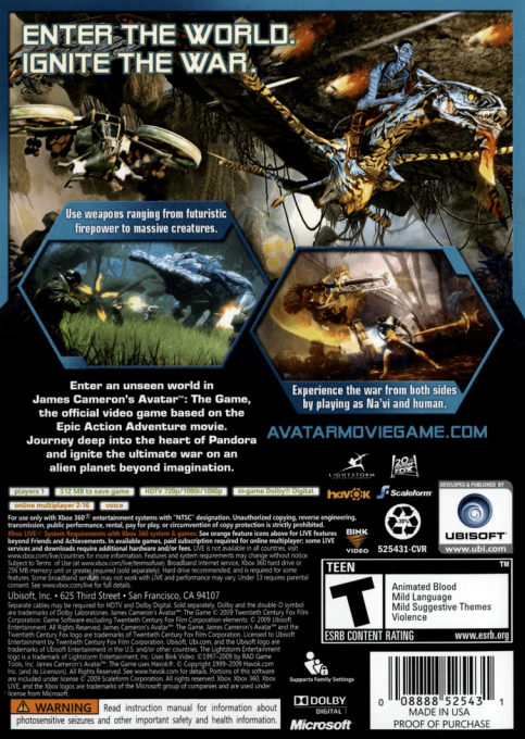 James Cameron's Avatar : The Game dos