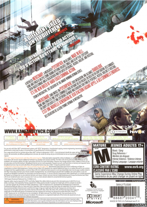 Kane & Lynch : Dead Men dos