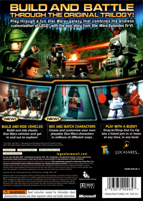 LEGO Star Wars II : La Trilogie Originale dos