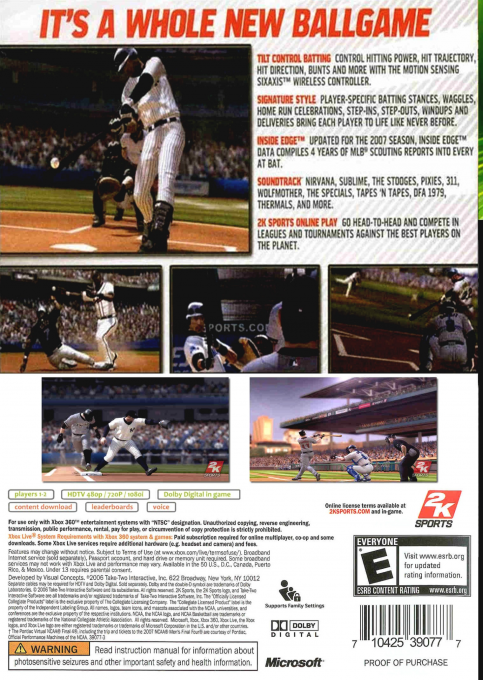 Major League Baseball 2k10 dos