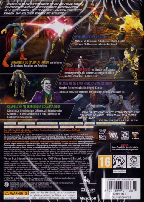 Mortal Kombat Vs Dc Universe dos