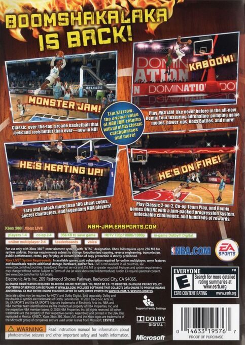 NBA JAM - On Fire Edition - Dos