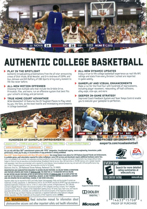 Ncaa Basketball 09 dos