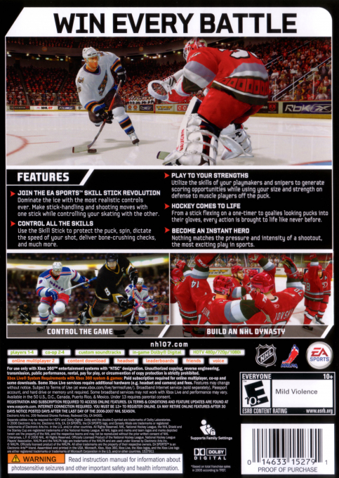 Nhl 07 dos