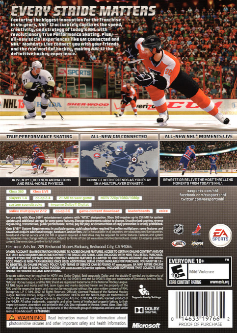 Nhl 13 dos