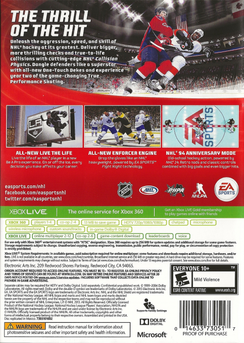 Nhl 14 dos