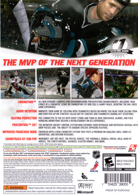 Nhl 2k7 dos