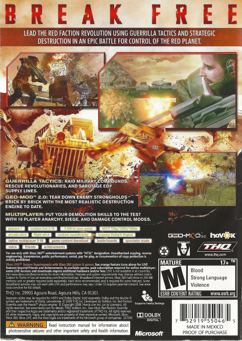 Red Faction : Guerrilla - Dos