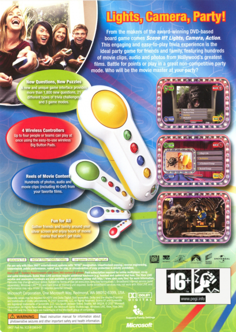 Scene It ? Lumières ! Action ! - Dos