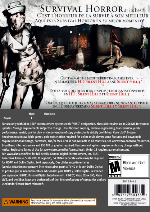 Silent Hill HD Collection dos