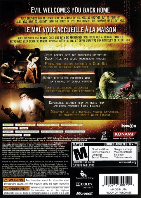 Silent Hill : Homecoming dos