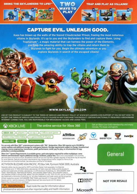 Skylanders Trap Team dos