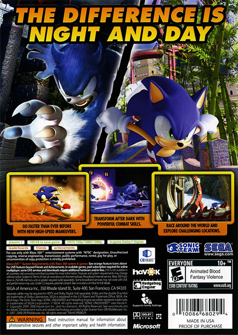 Sonic Unleashed - Dos
