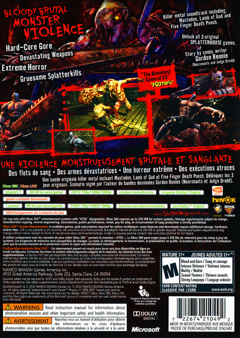 Splatterhouse - Dos