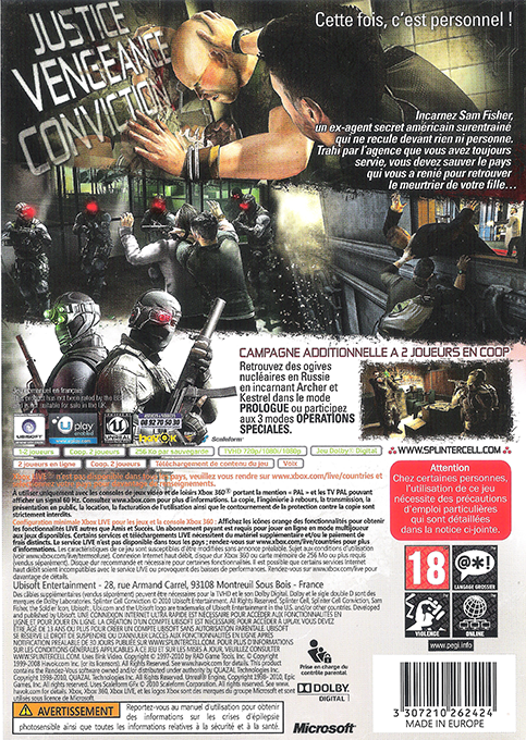 Splinter Cell Conviction dos
