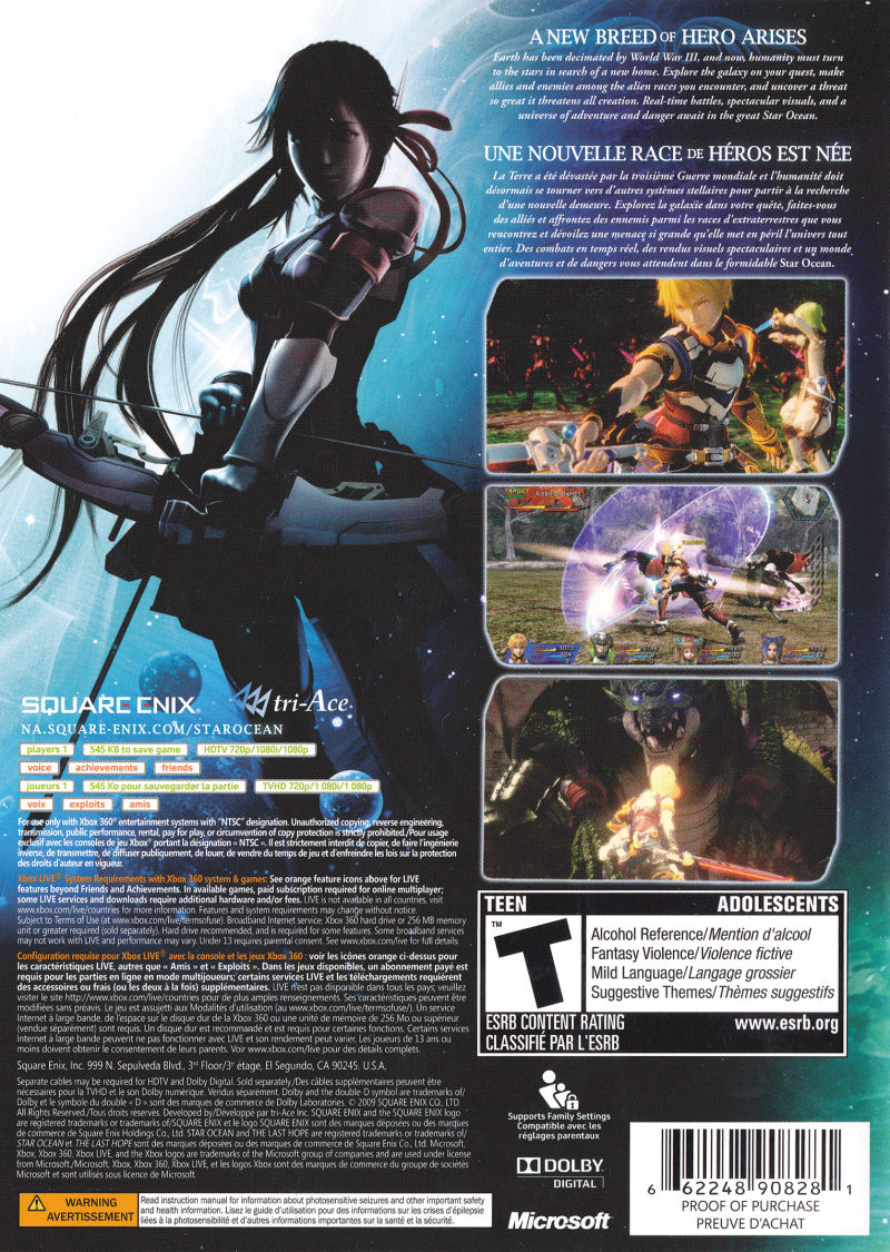 Star Ocean : The Last Hope - Dos