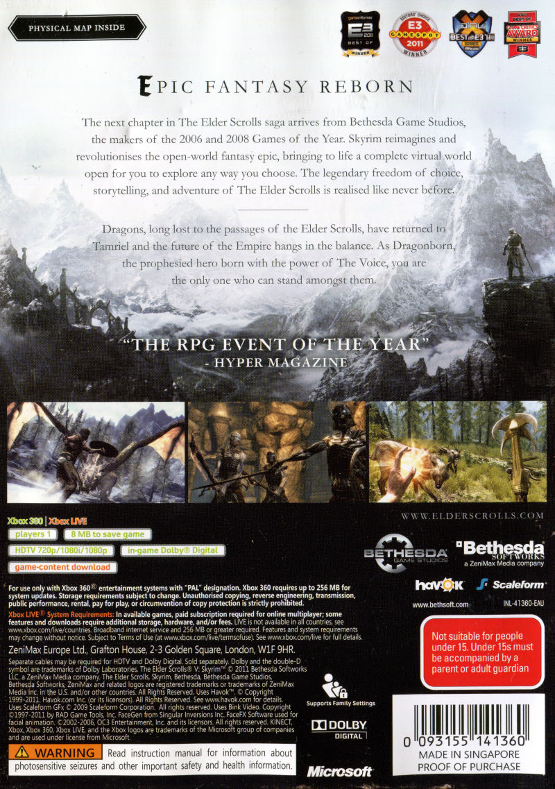 The Elder Scrolls V : Skyrim - Dos