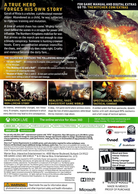 The Witcher 2 : Assassins of Kings dos