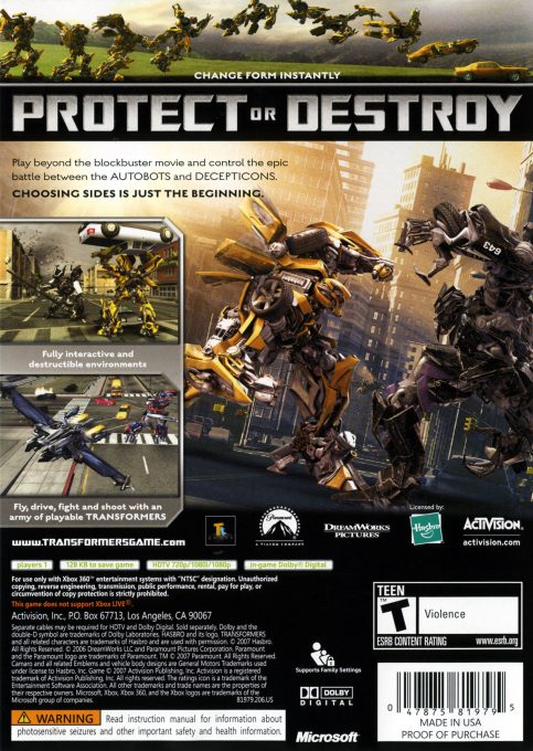 Transformer the Game dos