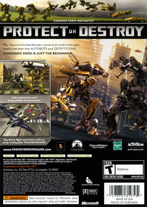 Transformers : The Game - Dos