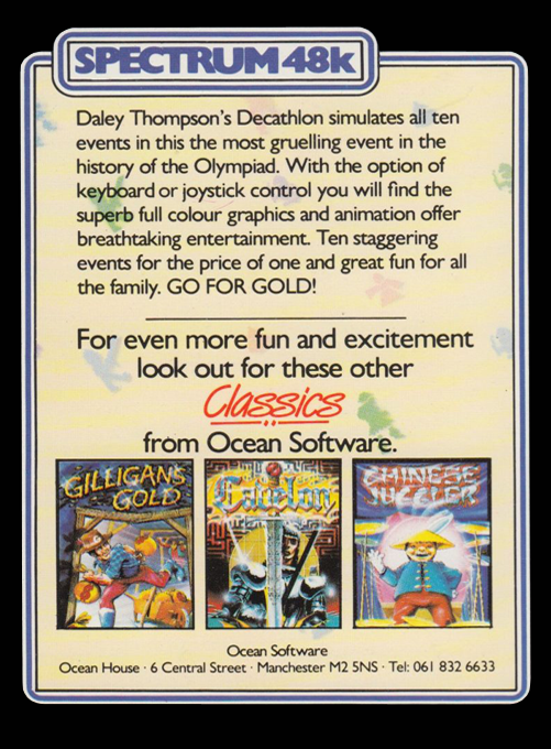 Daley Thompson's Decathlon dos