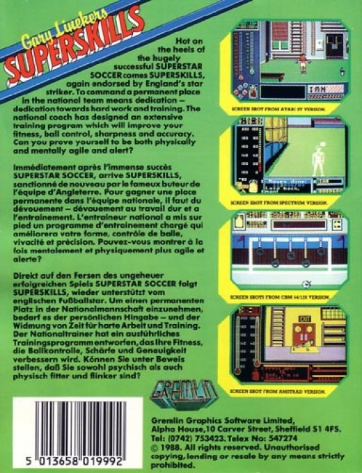 Gary Linekers Superskills - Dos