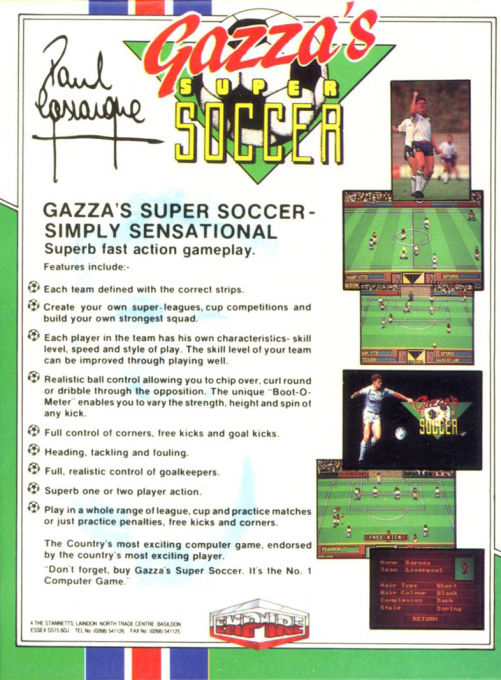Gazza's Super Soccer - Dos