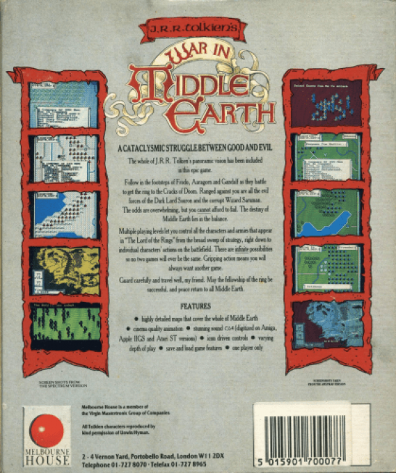 J.R.R. Tolkien's War in Middle Earth dos