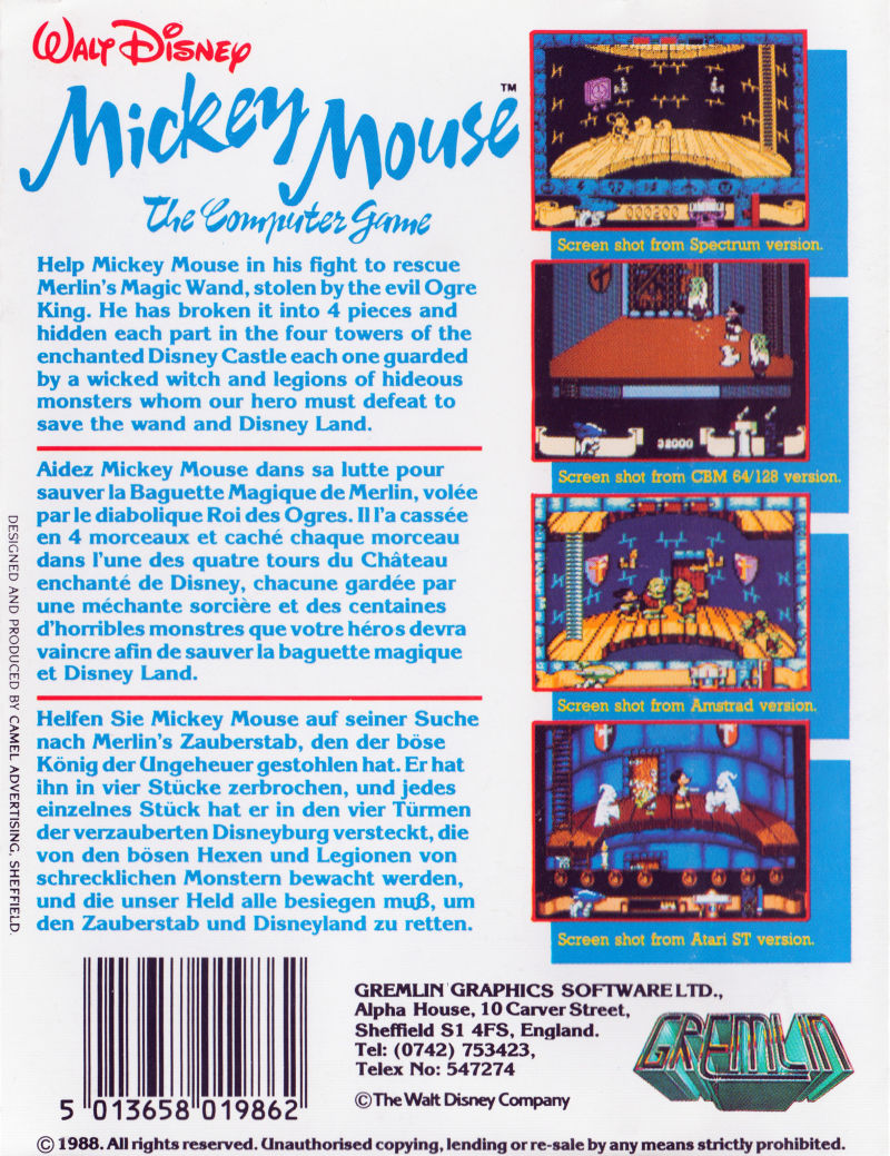 Mickey Mouse - The Computer Game dos