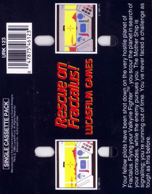 Rescue On Fractalus! dos