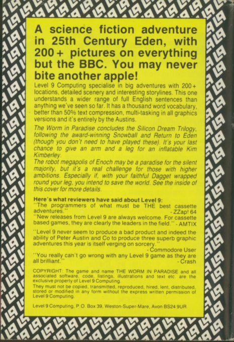 Worm In Paradise, The dos