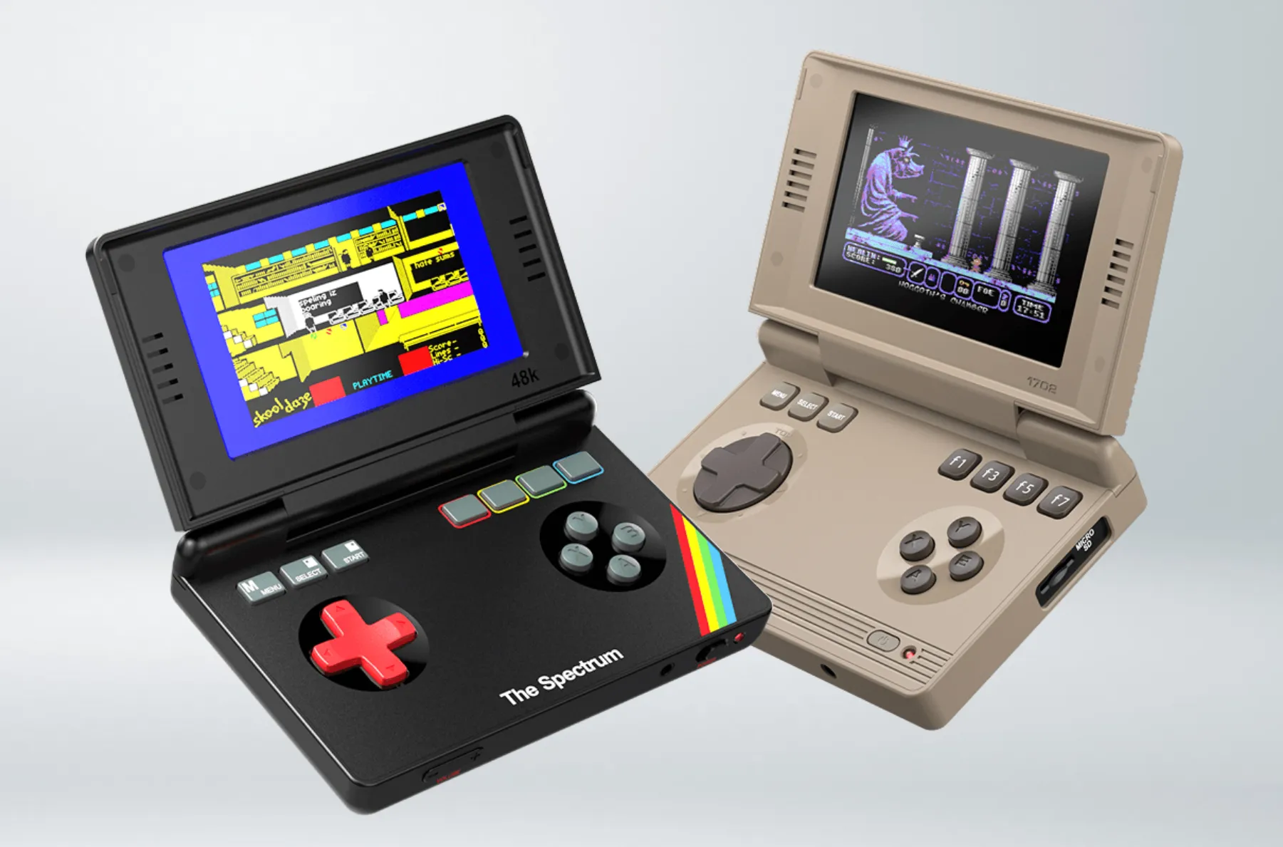 THEC64 Handheld et The Spectrum Handheld : le Commodore 64 et le ZX Spectrum en format clamshell portable